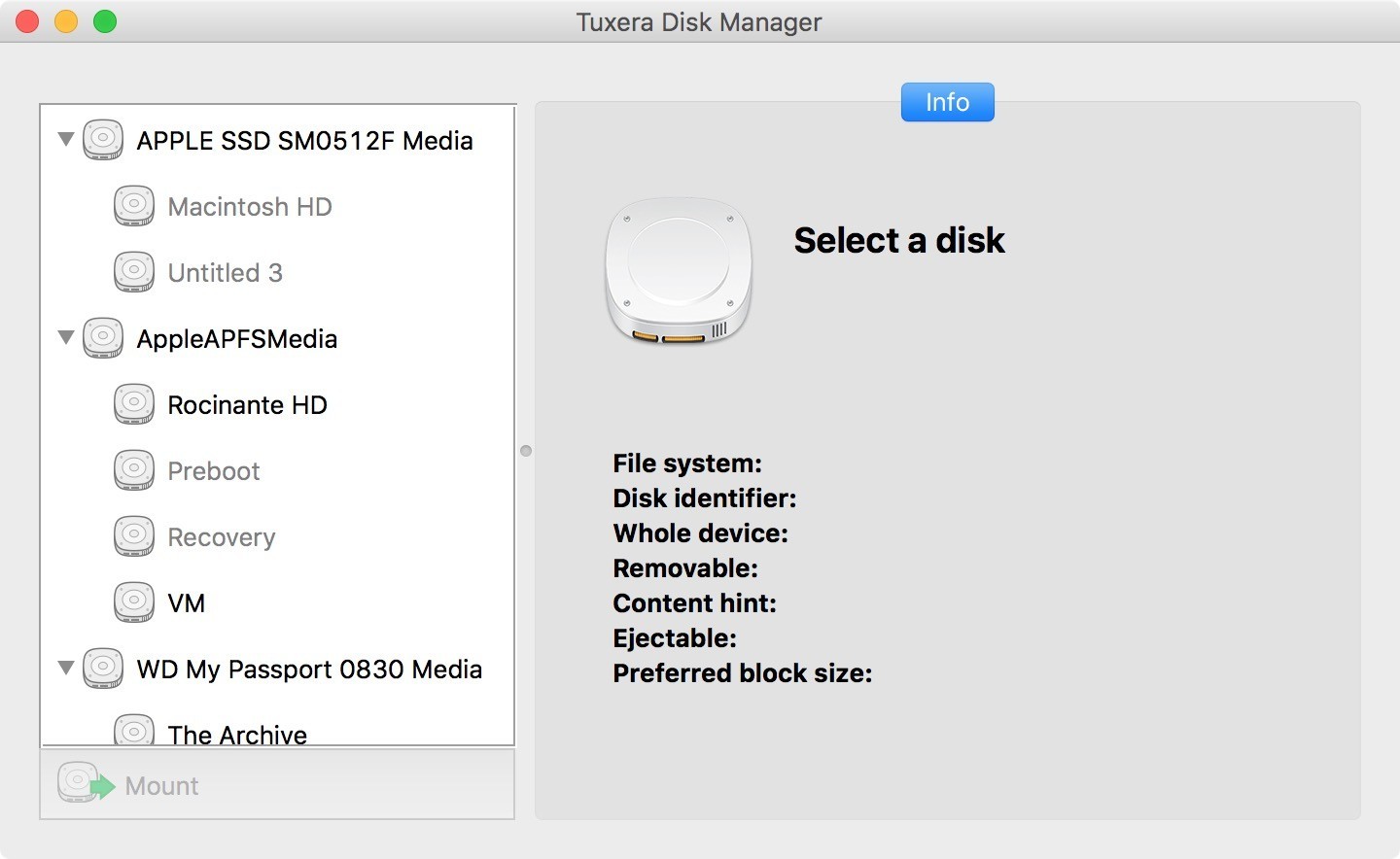 tuxera ntfs mac cant mount disk